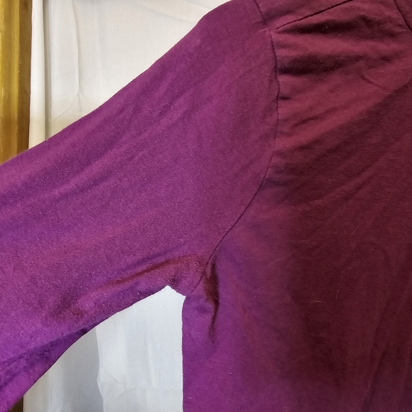 Color Story Women's Long Sleeve Turtleneck in Rich Purple - Picture 2 of 4